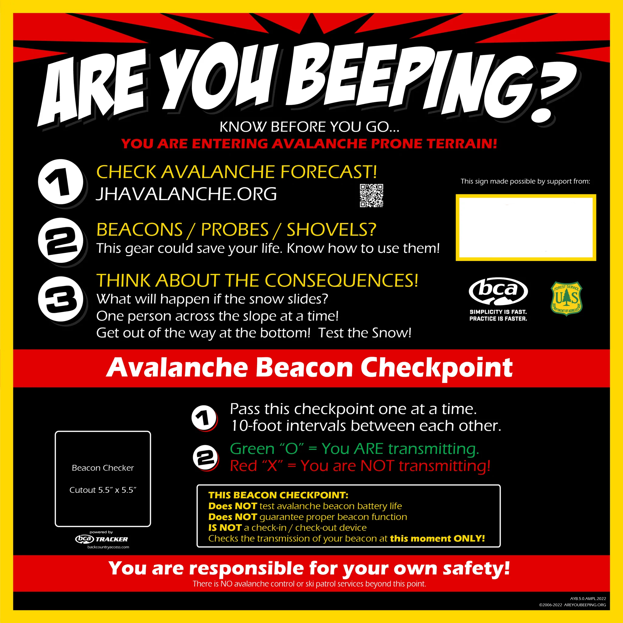 BCA Beacon Checker Signage