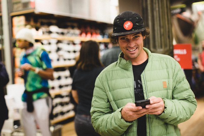 Colter Hinchliffe at REI SOHO for Powder Magazine's Monumental film tour.