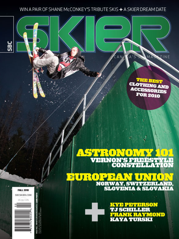 Max Hill lands the cover of Skier